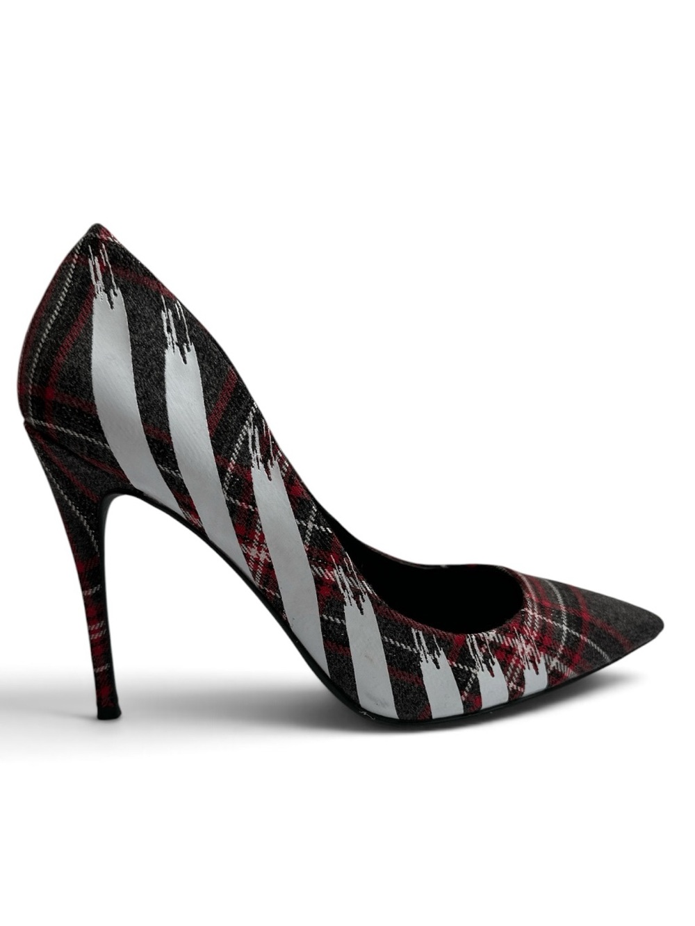 Aldo Miradollan Plaid Grafitti-Print Heels